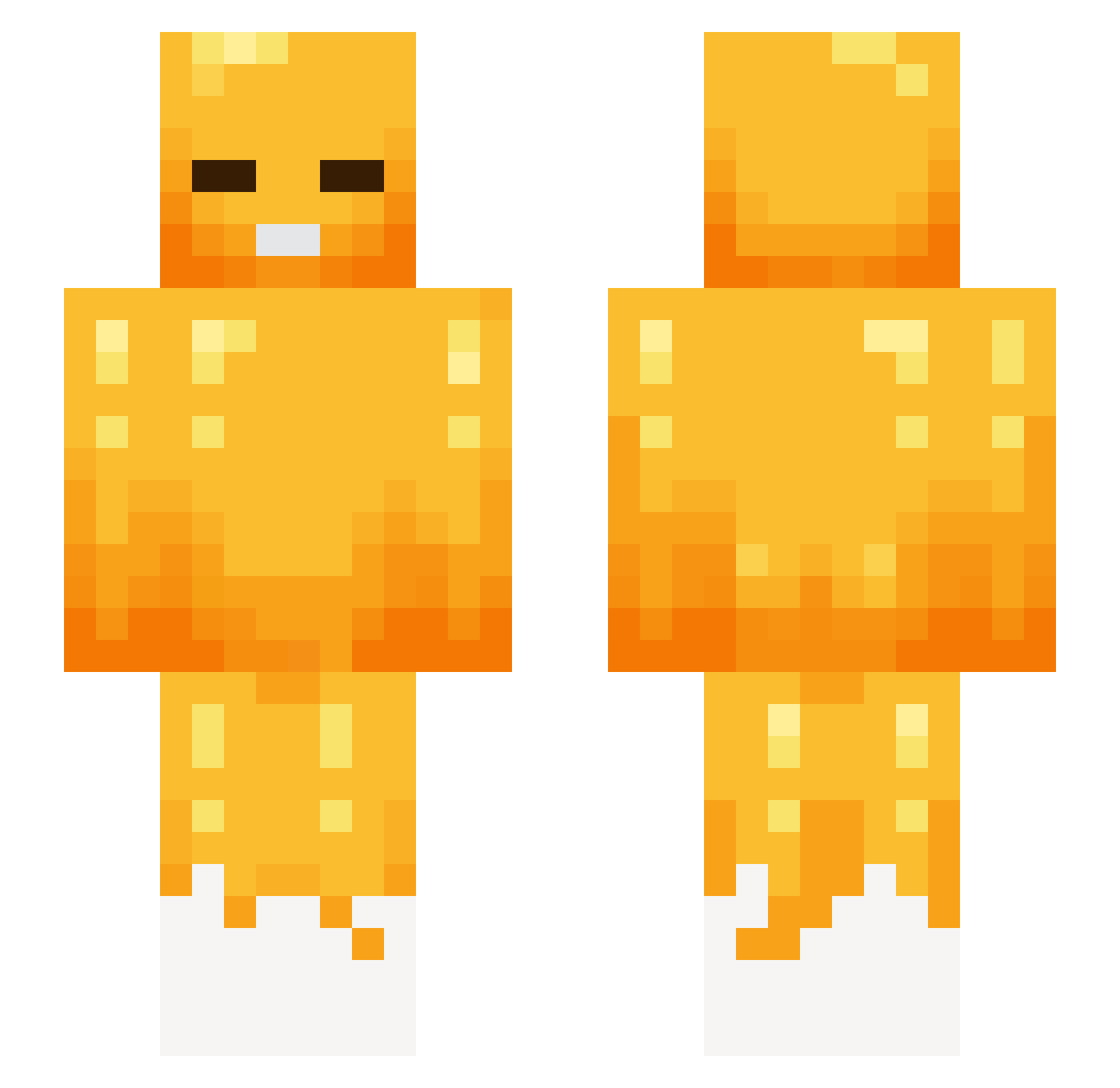 meownicat Minecraft skin, front and back view