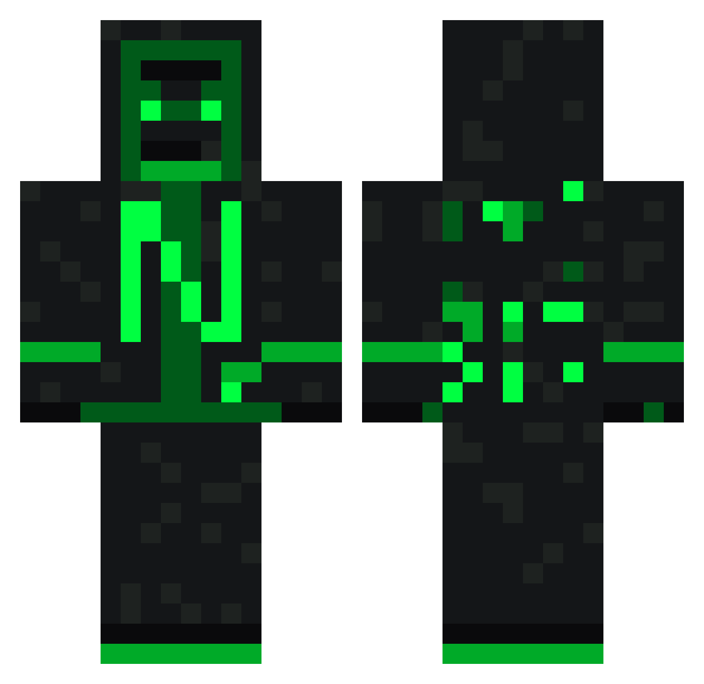 Mpskill4488 Minecraft skin, front and back view