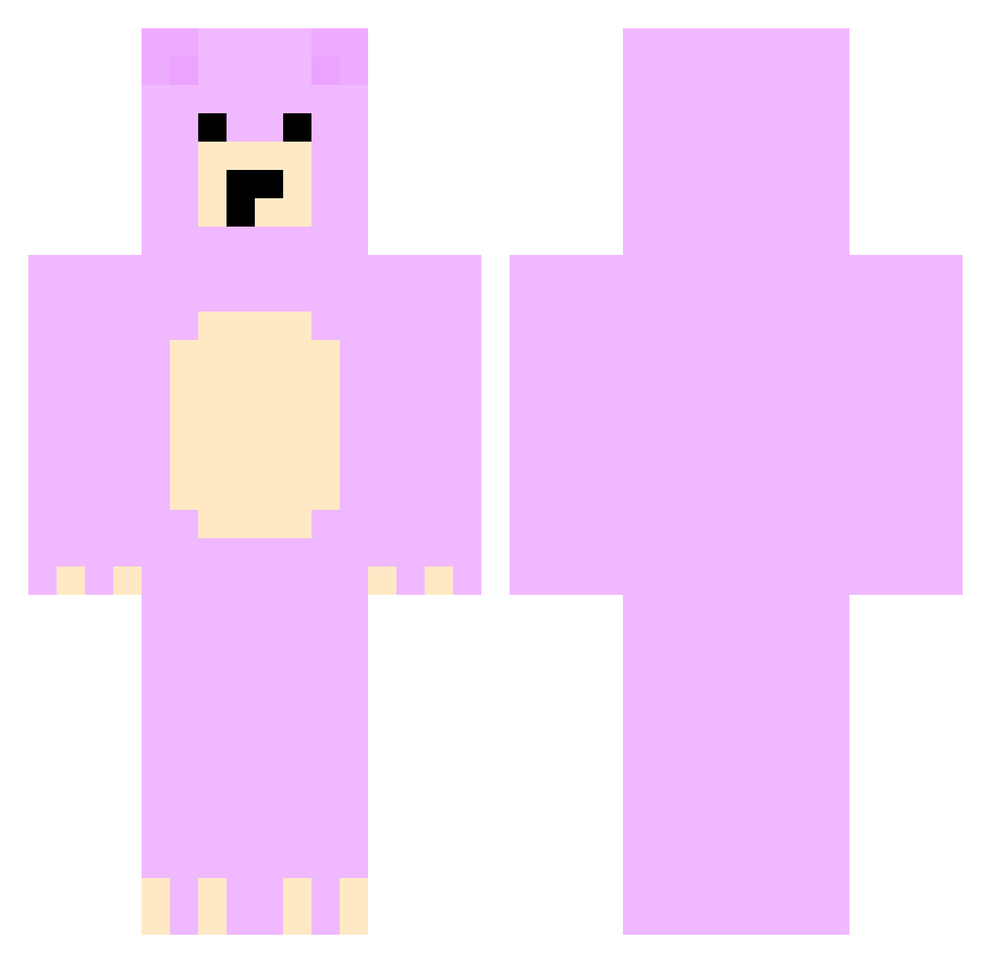 chocobean_soup Minecraft skin, front and back view