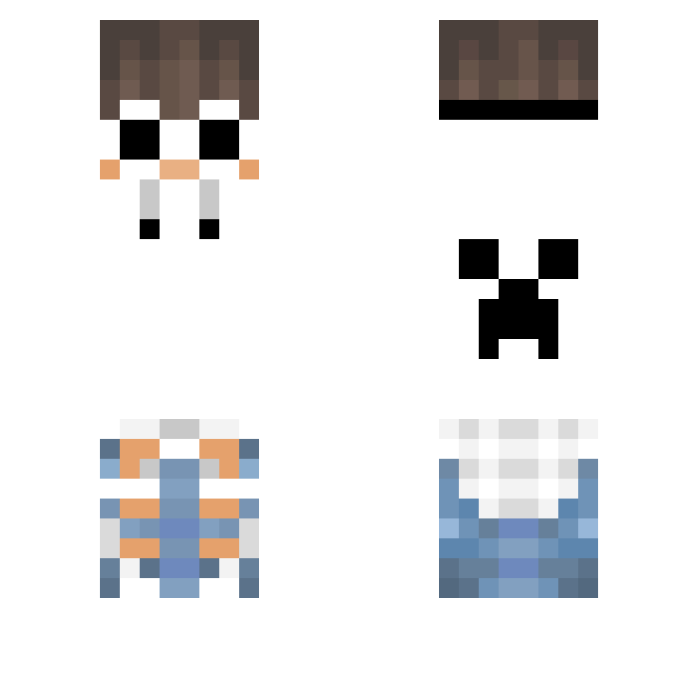 XxShadowTobyxX Minecraft skin, front and back view
