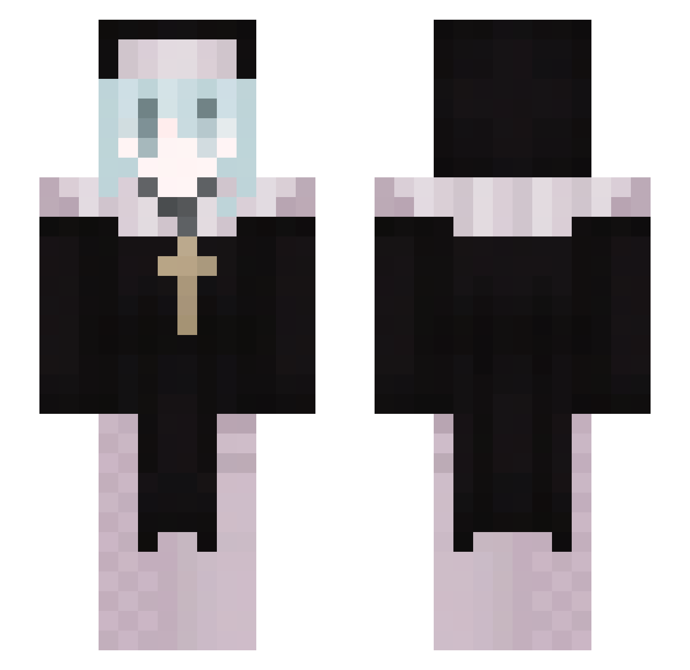 doudemo1 Minecraft skin, front and back view