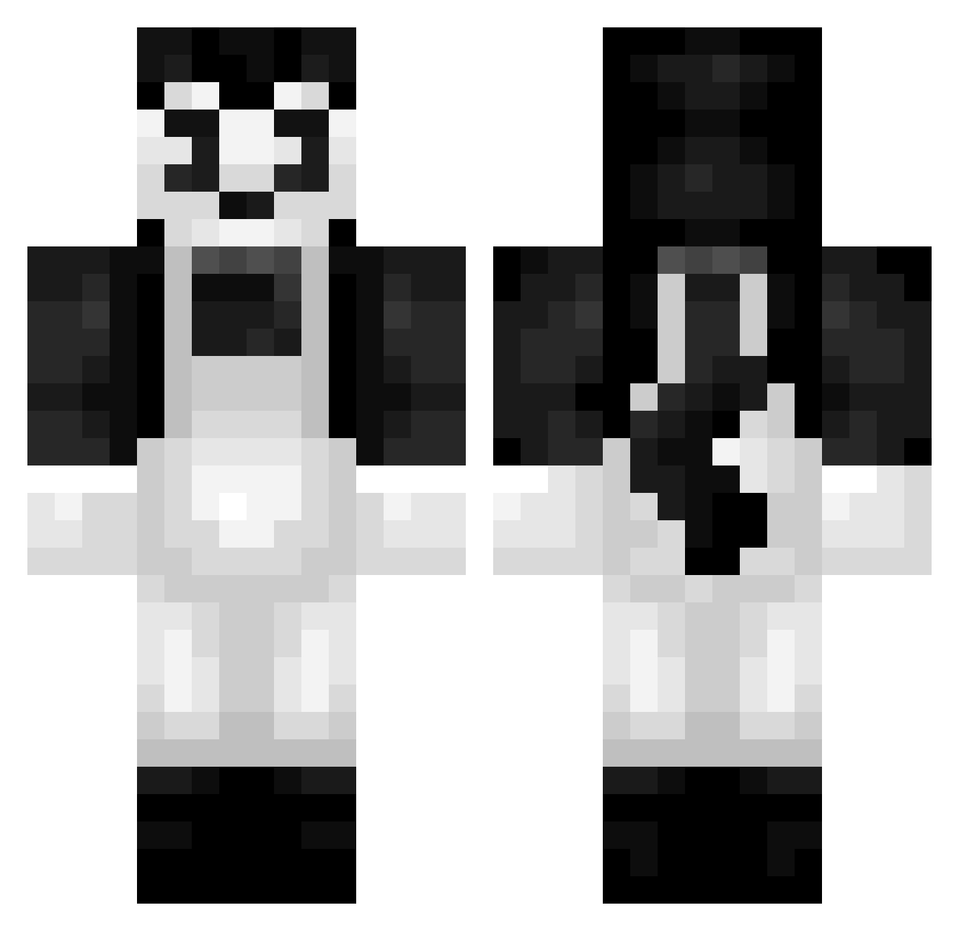 Conchasumare Minecraft skin, front and back view
