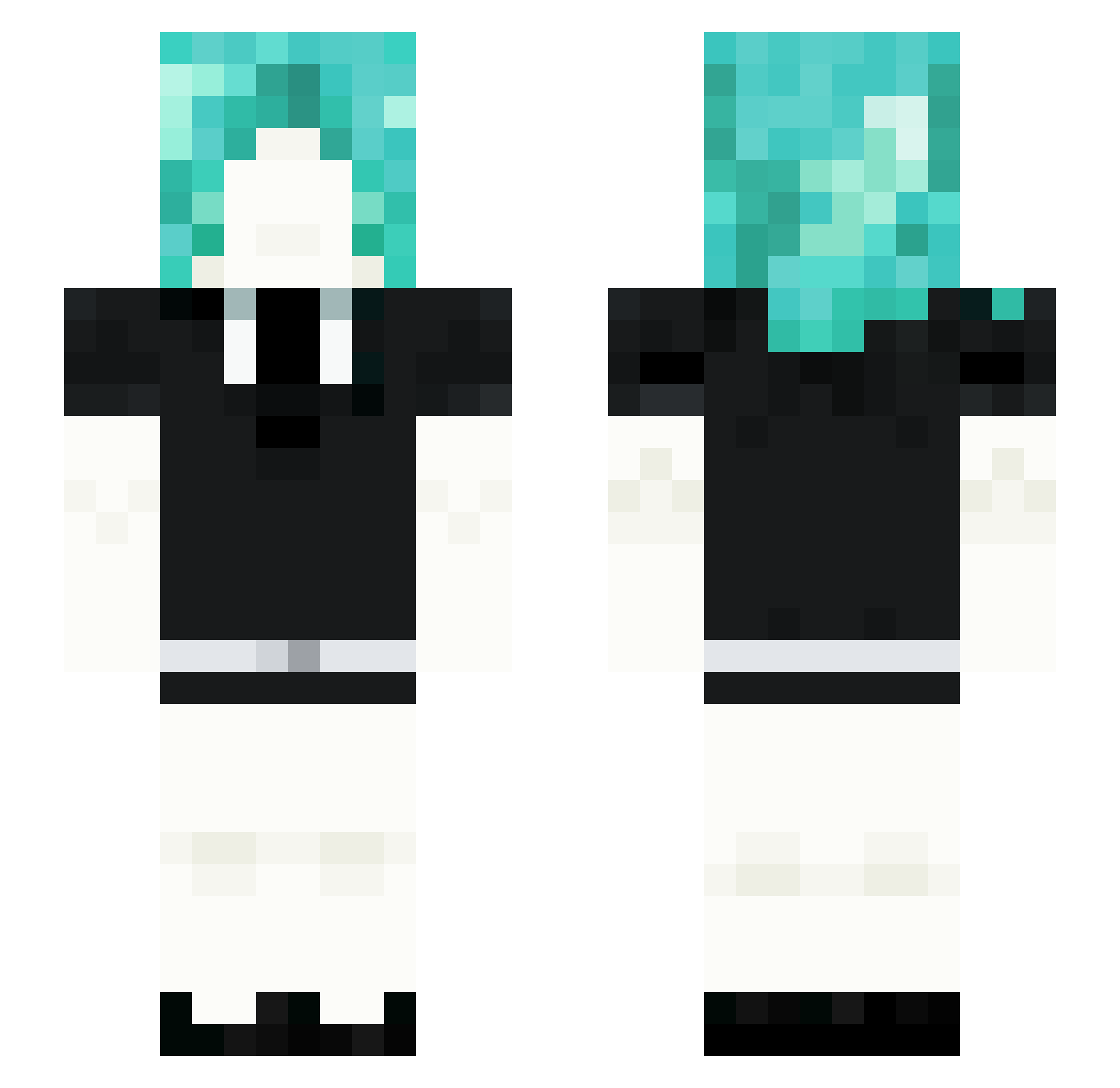 vyexz Minecraft skin, front and back view