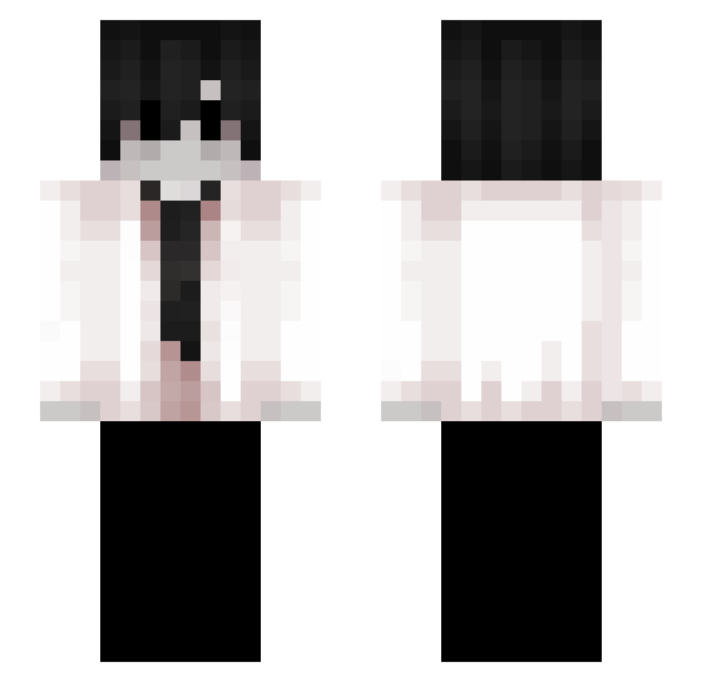 Rostral Minecraft skin, front and back view