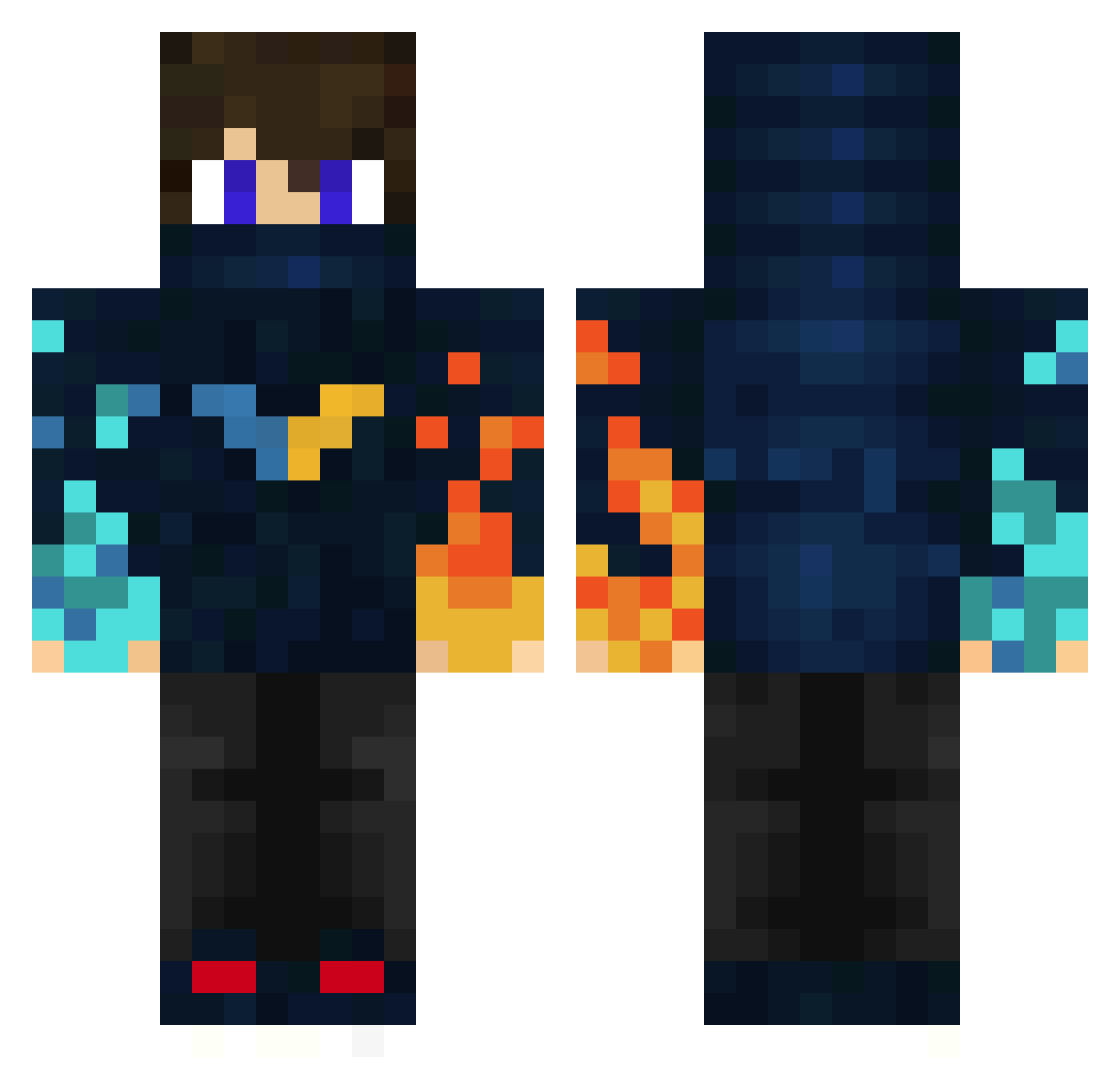 st95035 Minecraft skin, front and back view