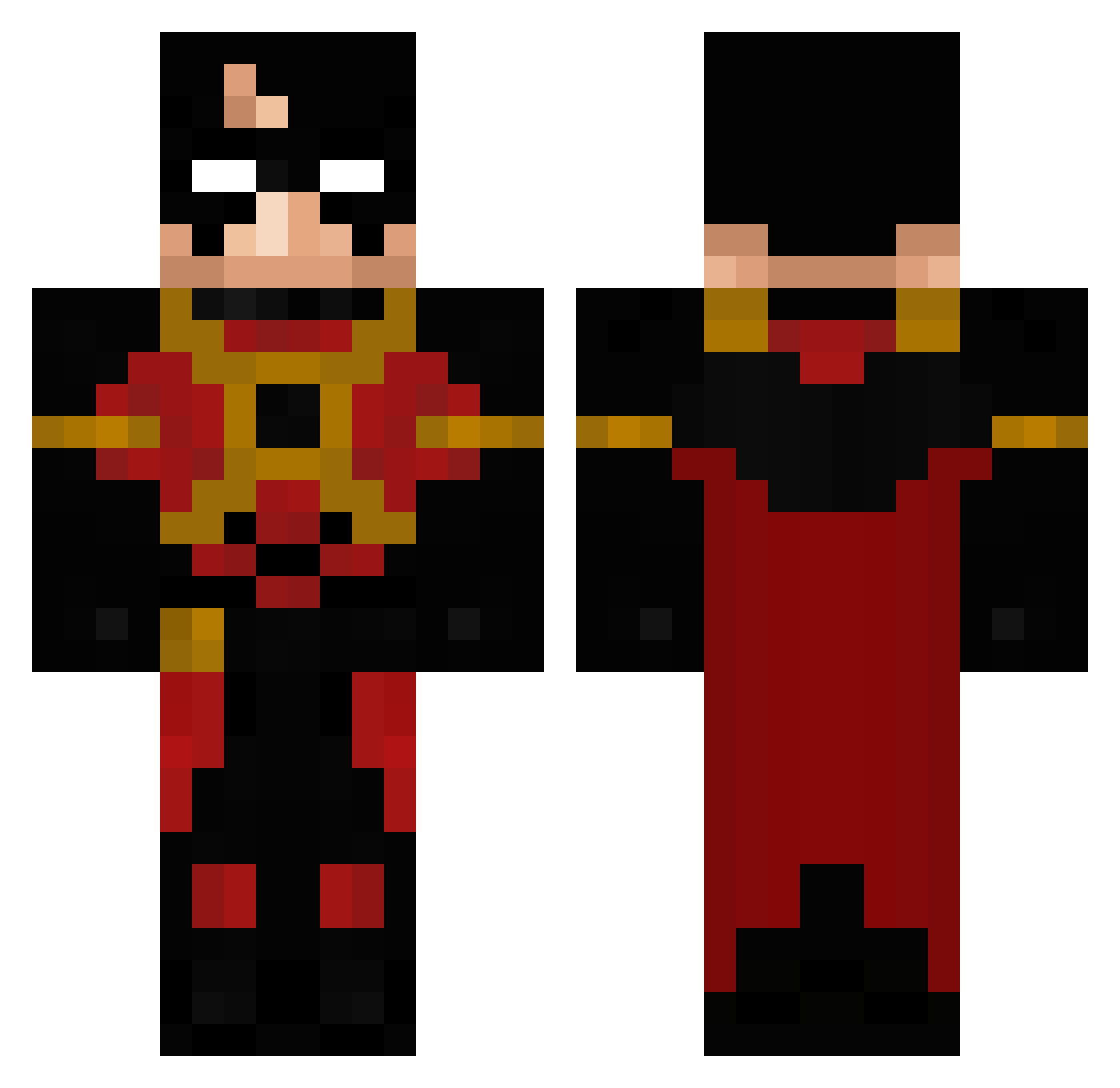 L1R19 Minecraft skin, front and back view