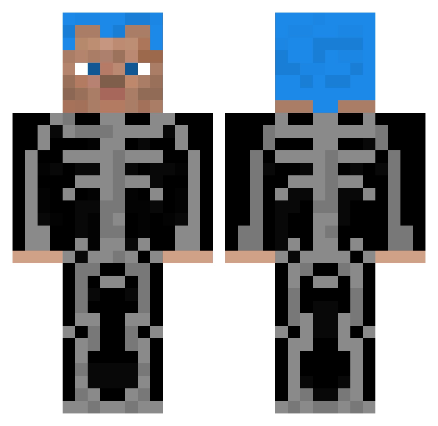 pidow_widow Minecraft skin, front and back view