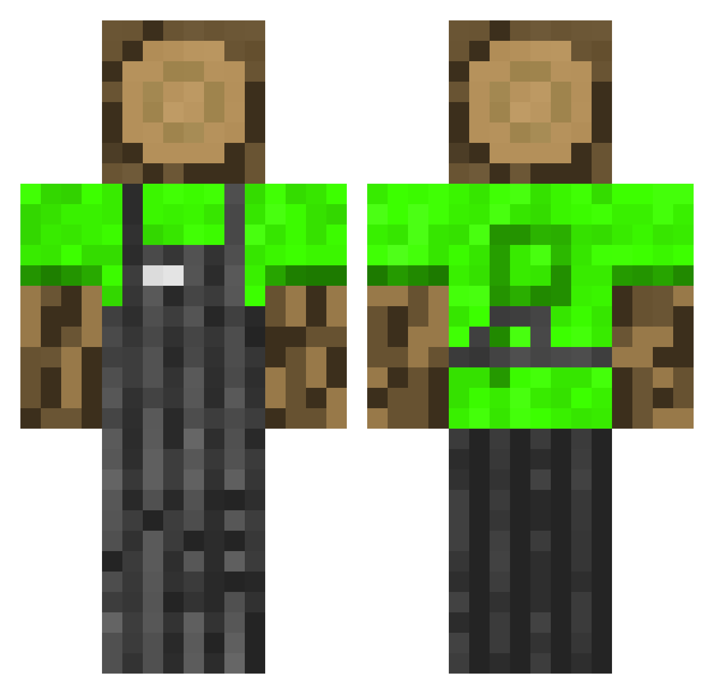 TheLogJammer Minecraft skin, front and back view