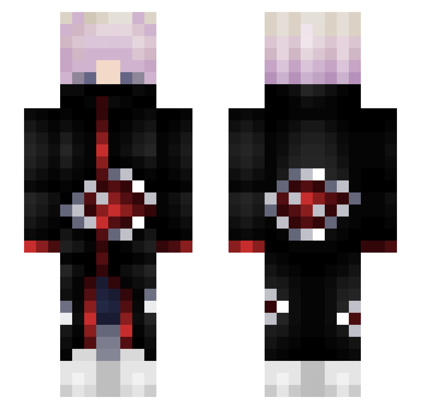 Chocoman2004 Minecraft skin, front and back view