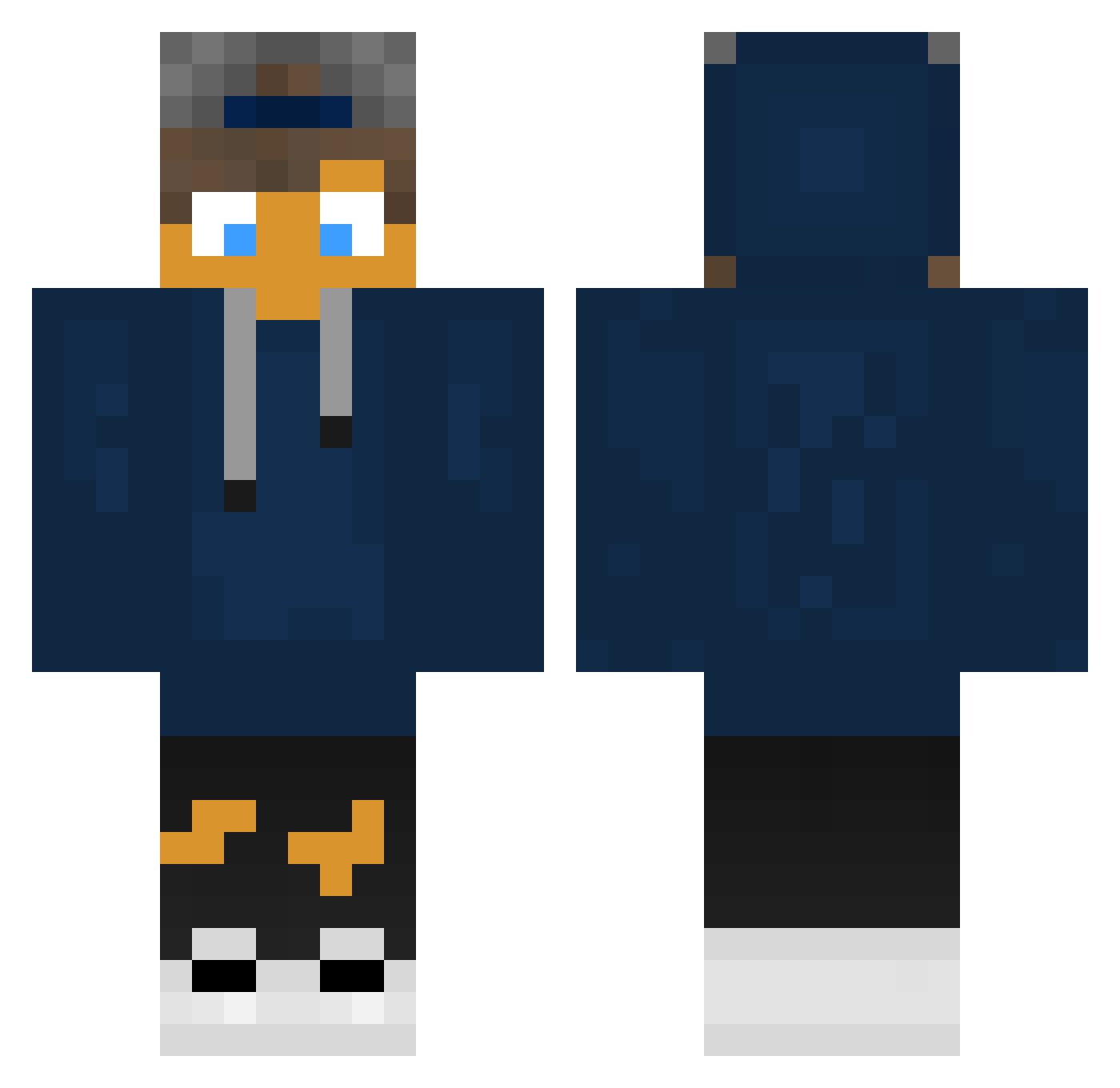 IsacMinecraftt Minecraft skin, front and back view