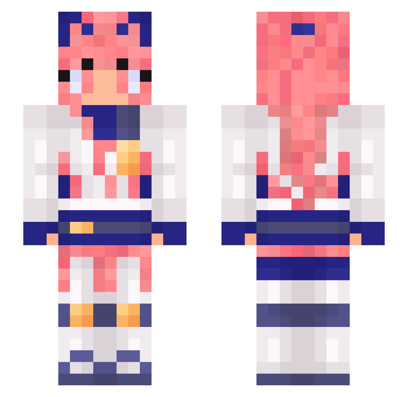 Tut0_ Minecraft skin, front and back view