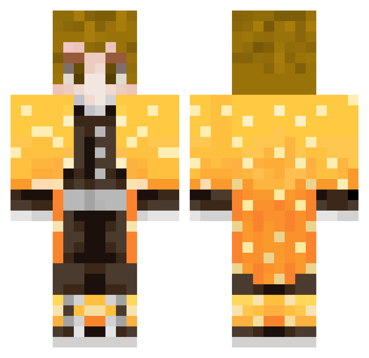 Vitalja89 Minecraft skin, front and back view