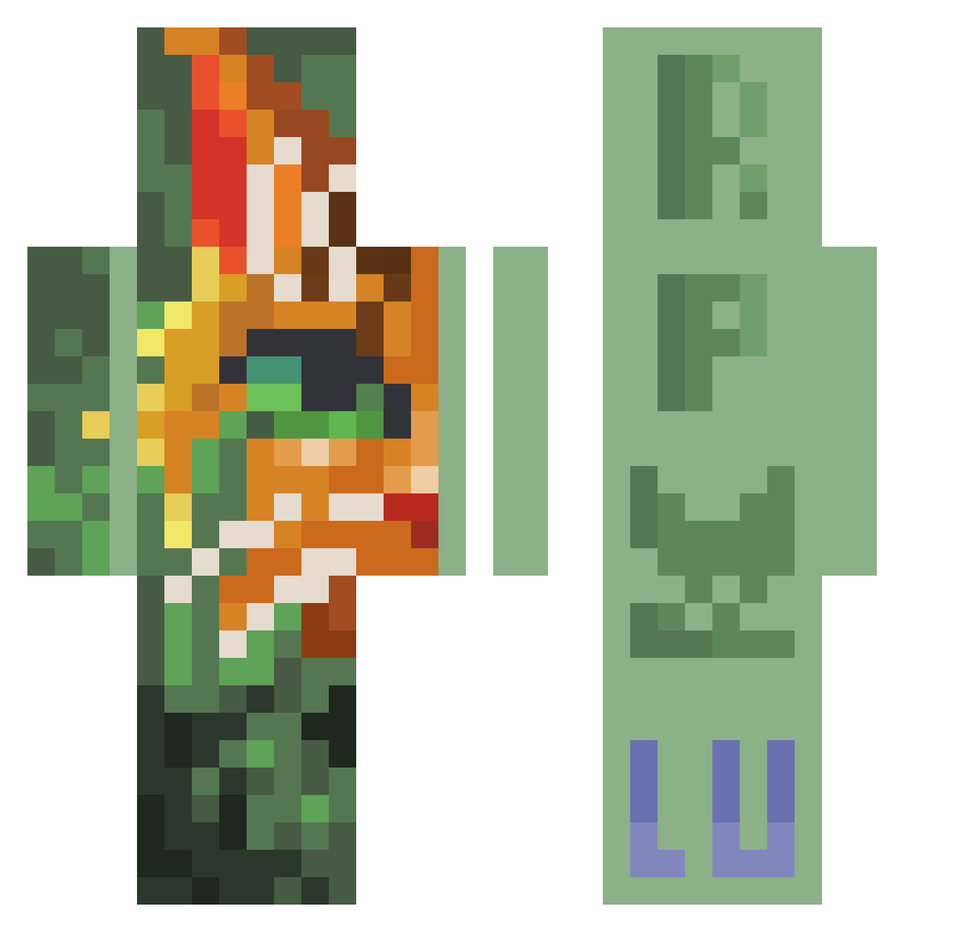oneoftheordinary Minecraft skin, front and back view