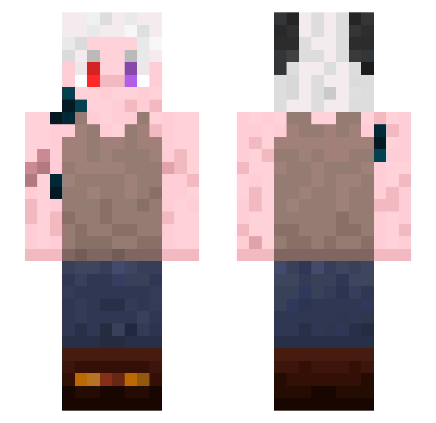 Slavinus Minecraft skin, front and back view