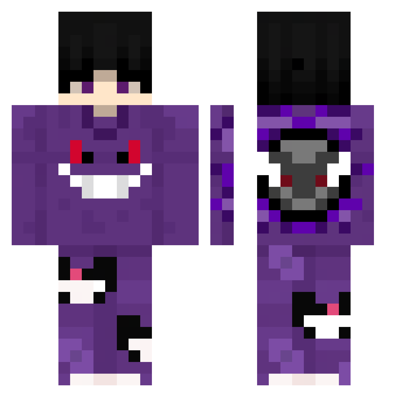 AirKazOo Minecraft skin, front and back view