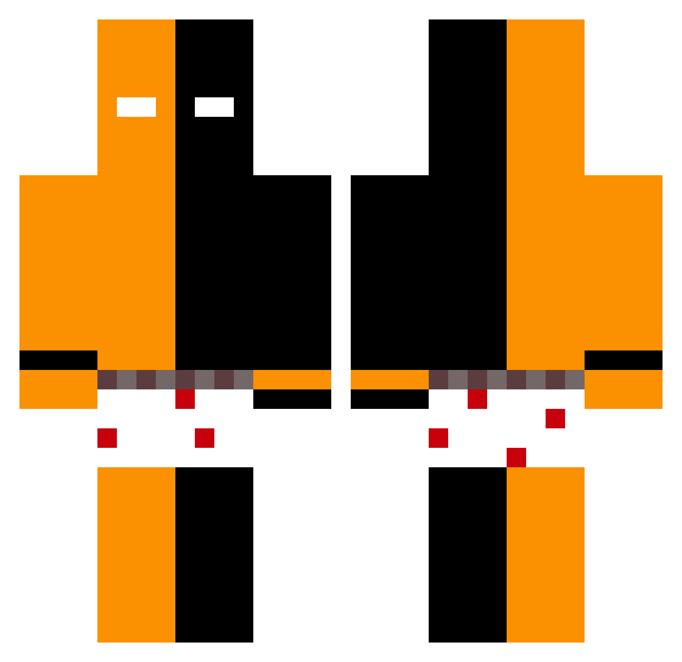 rylyamba Minecraft skin, front and back view