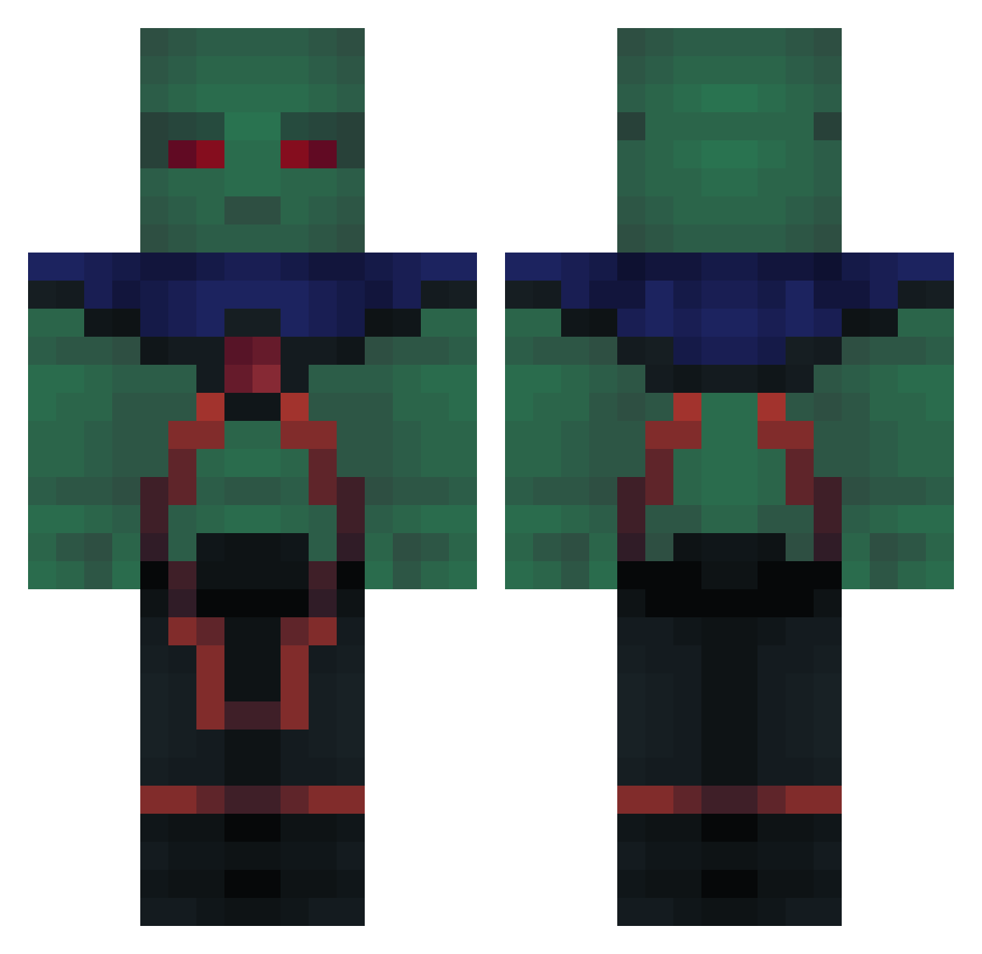 ggnextgame Minecraft skin, front and back view
