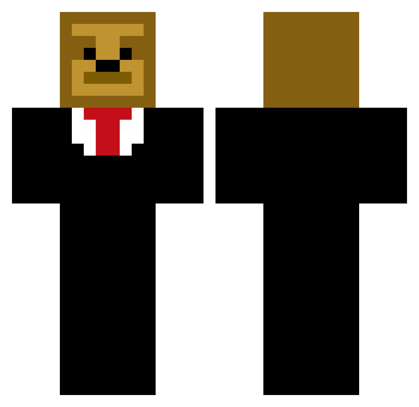 TurboSloth420 Minecraft skin, front and back view