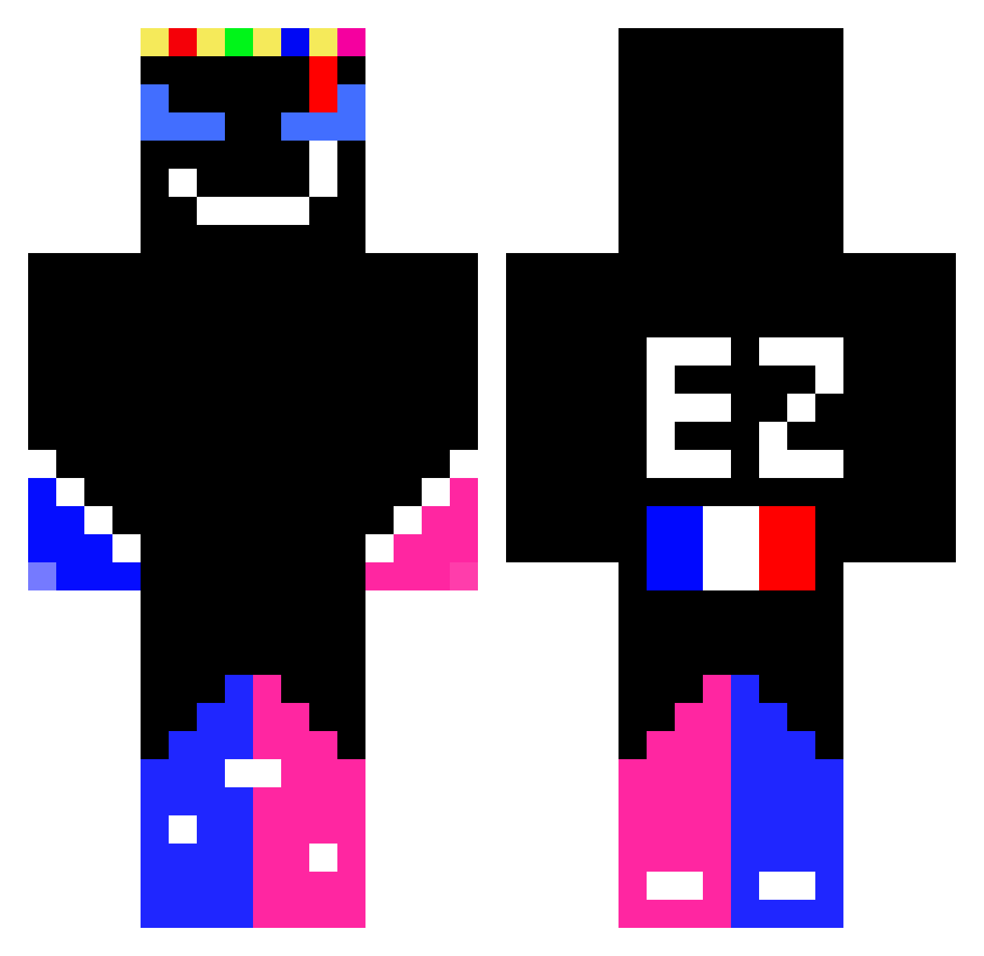 ktmpsga Minecraft skin, front and back view