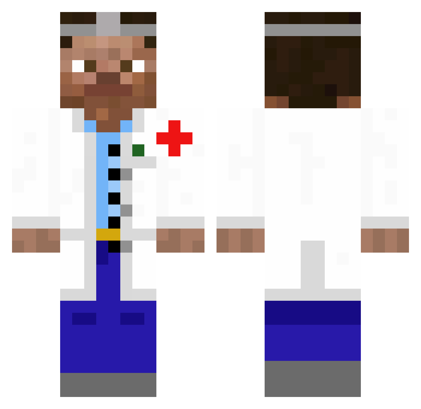 Soonyaa Minecraft skin, front and back view