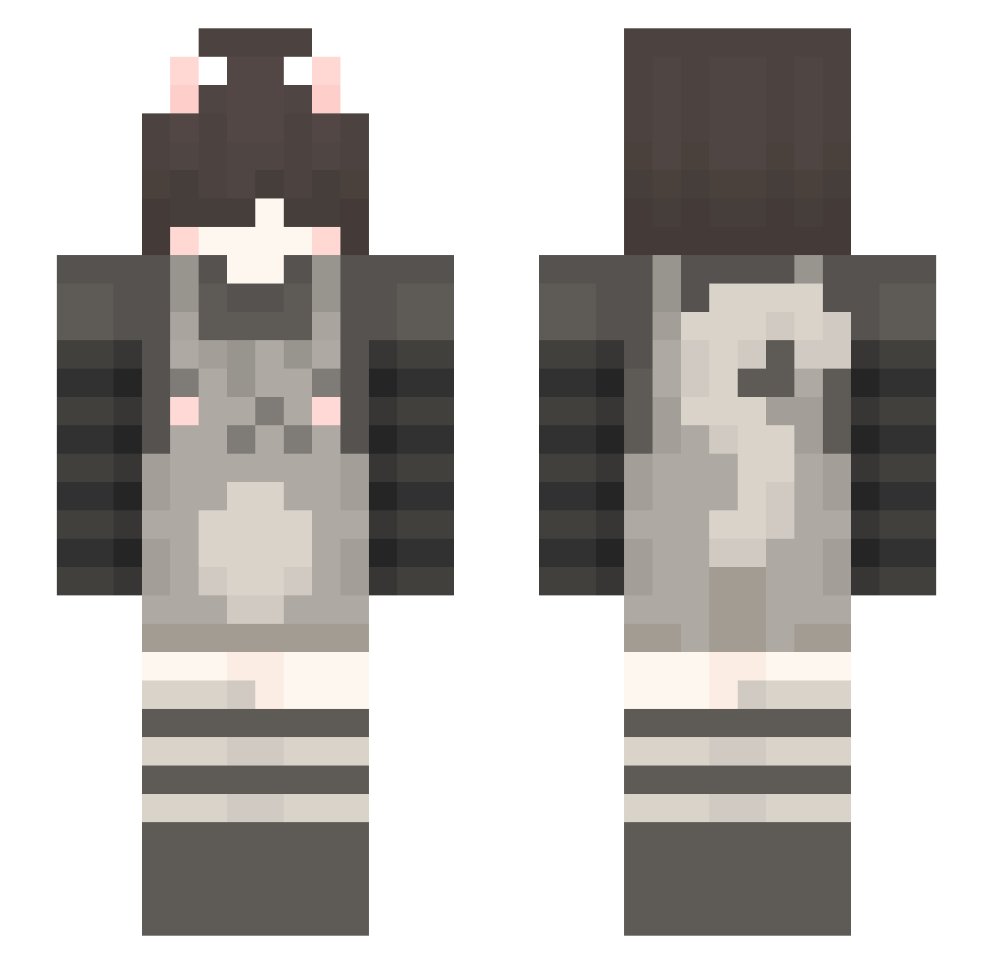 Ludaps Minecraft skin, front and back view