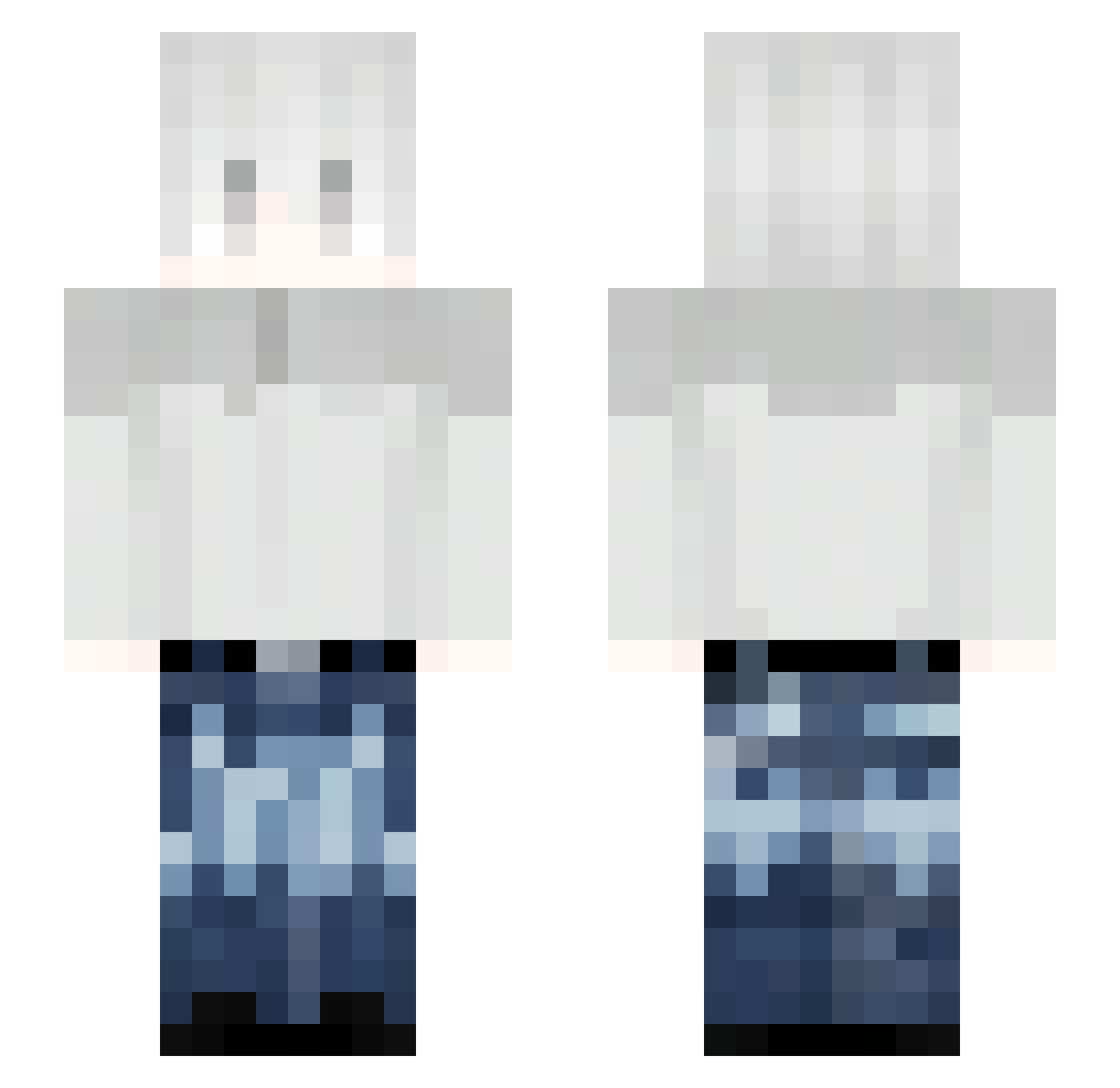 unremoved1 Minecraft skin, front and back view