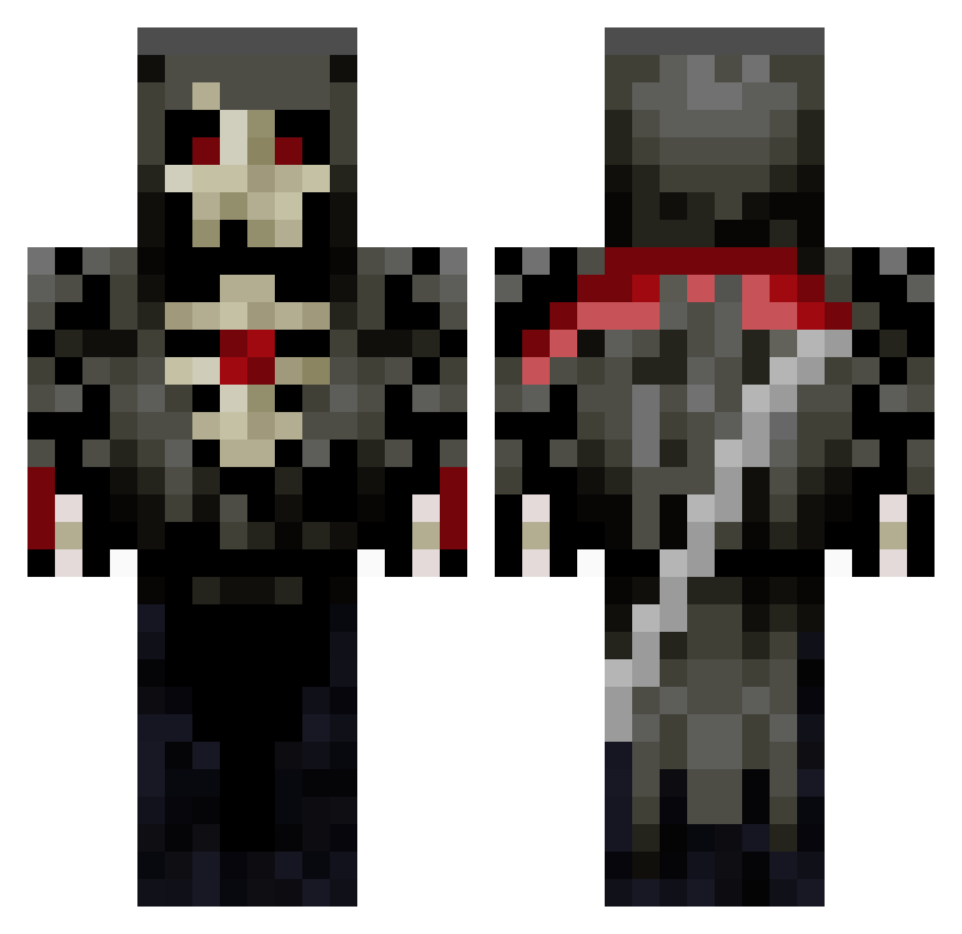 Brunner12 Minecraft skin, front and back view