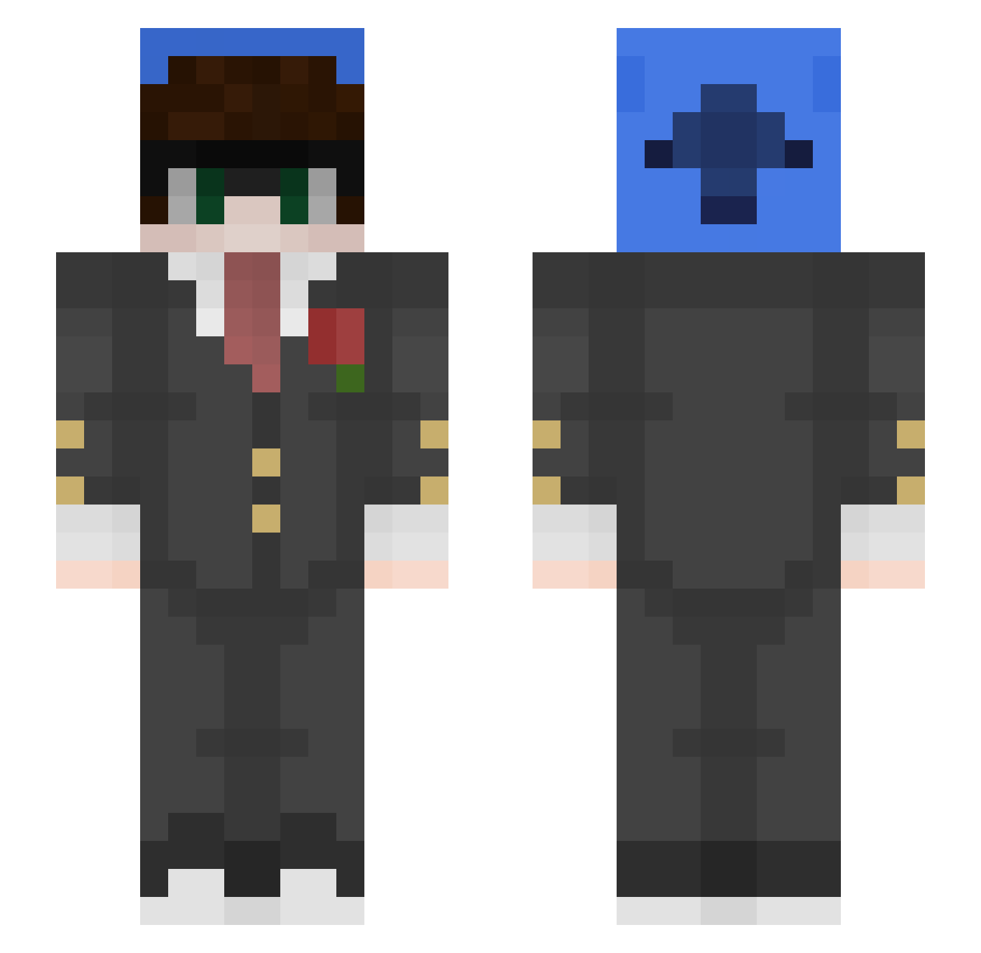 viktor_igrok Minecraft skin, front and back view