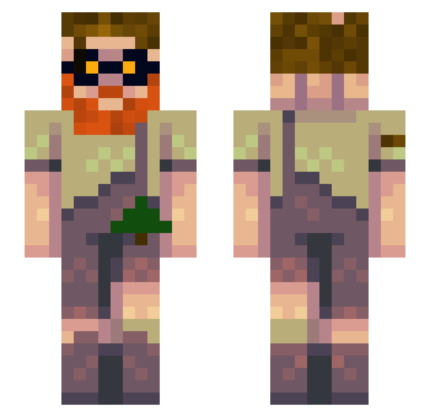 G_Alvin Minecraft skin, front and back view