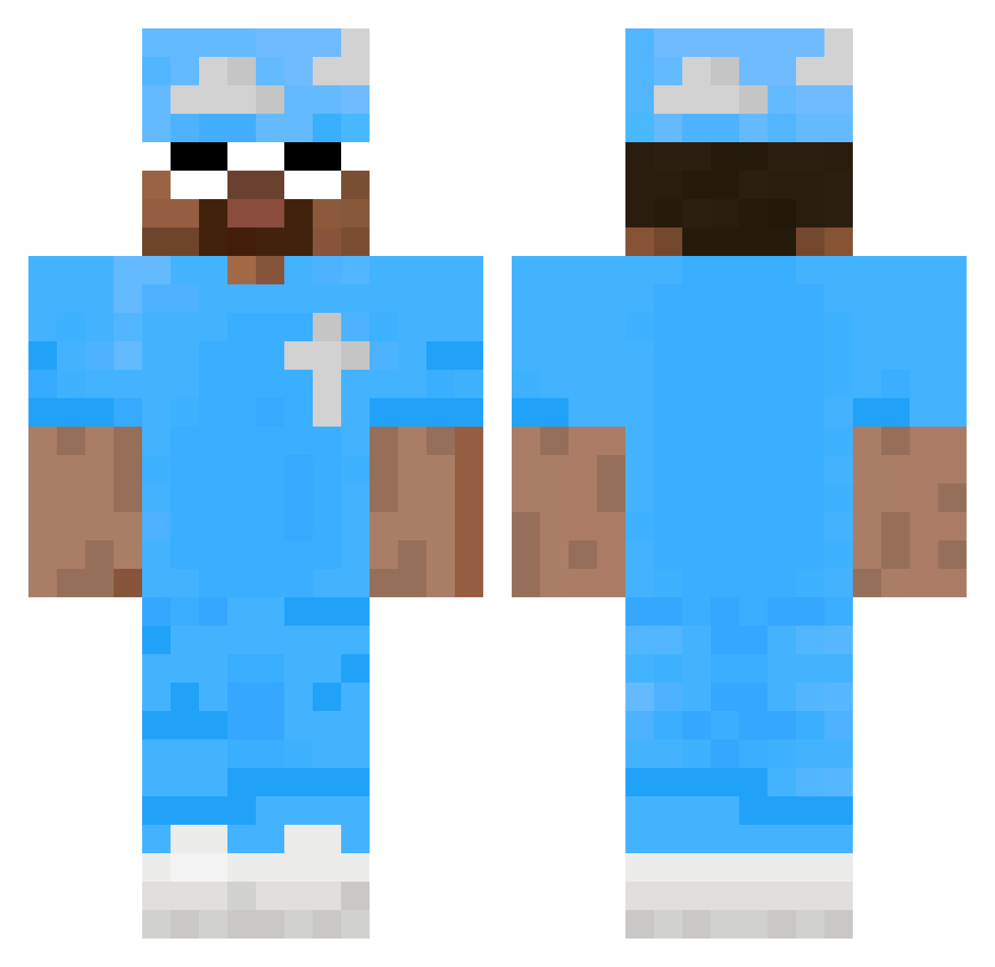 inflexibilis Minecraft skin, front and back view