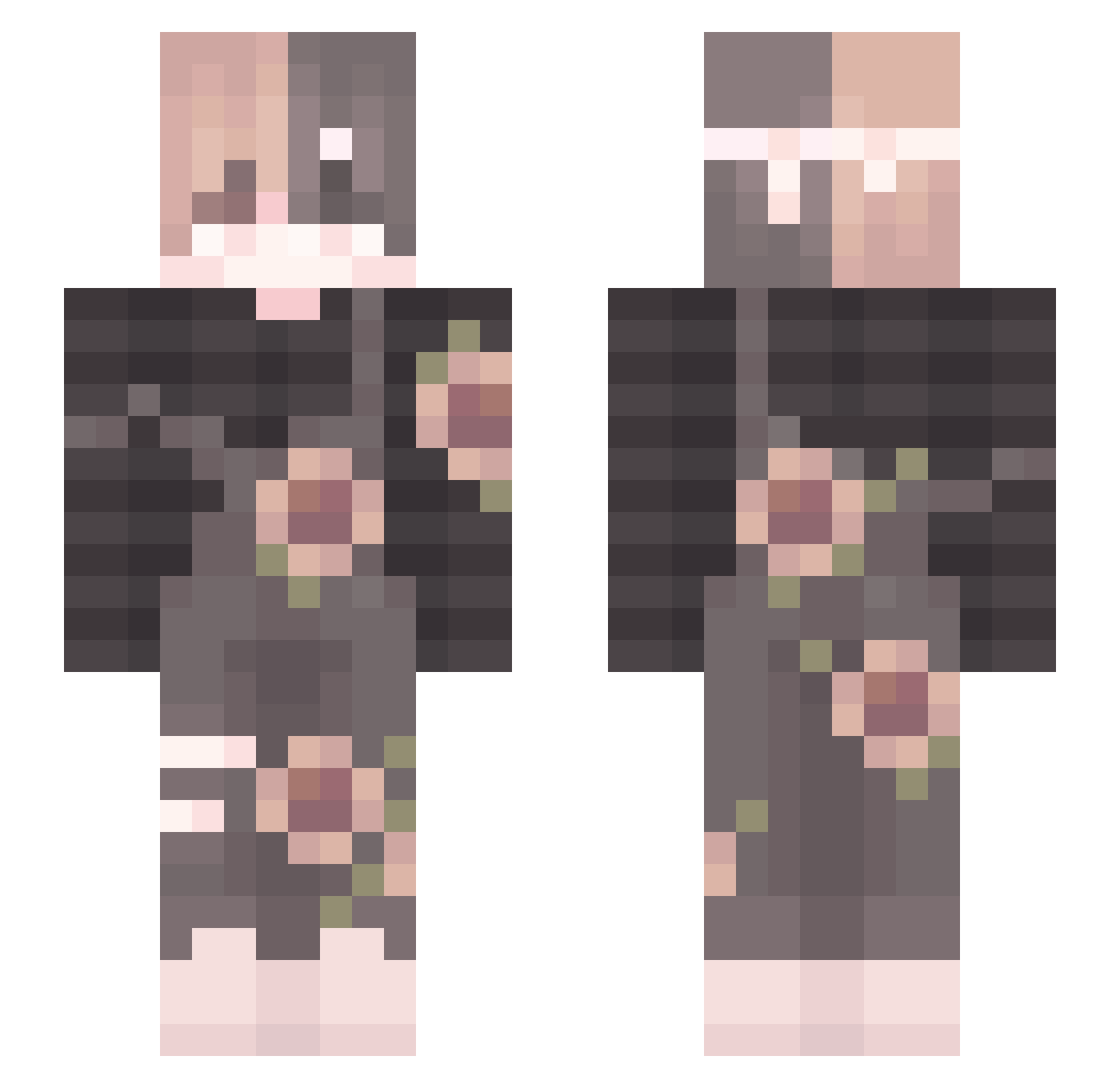 phoenix_feather0 Minecraft skin, front and back view
