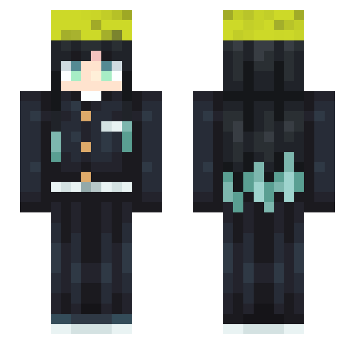 AmStramGramme Minecraft skin, front and back view