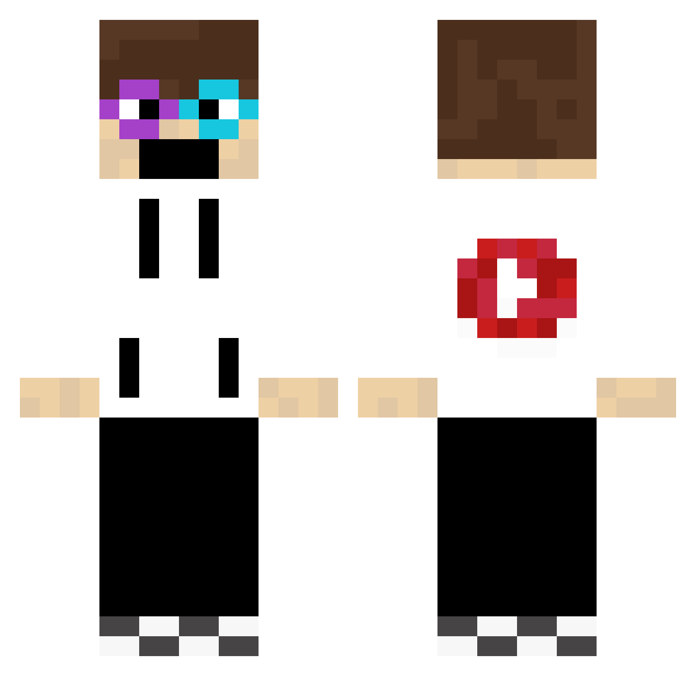 SantyyLopezz Minecraft skin, front and back view