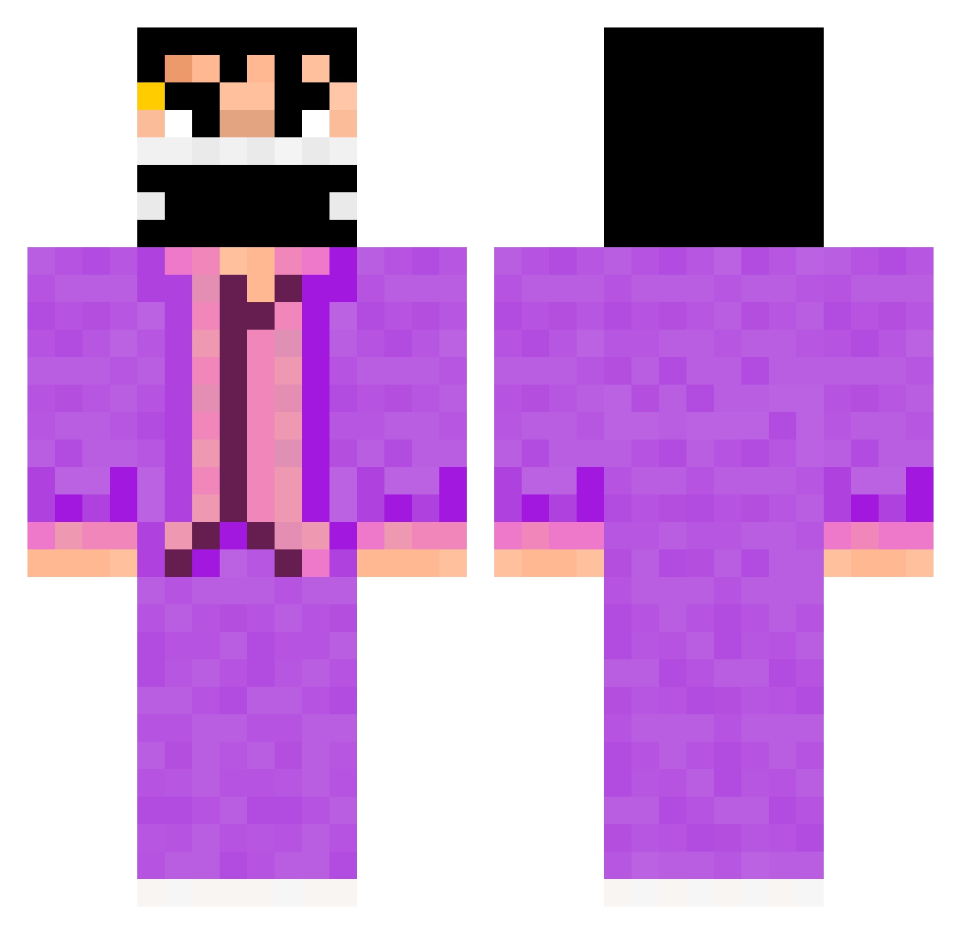 Kakiharu Minecraft skin, front and back view
