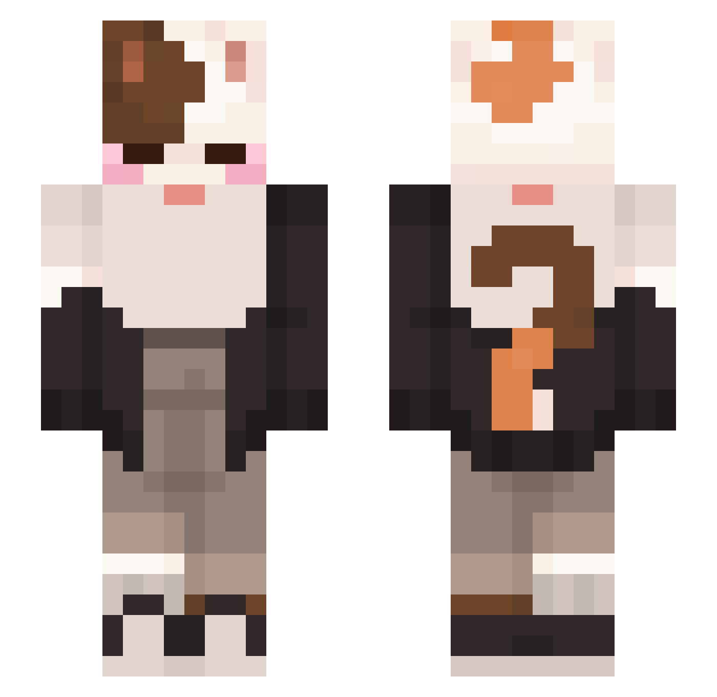 SENSHU__ Minecraft skin, front and back view