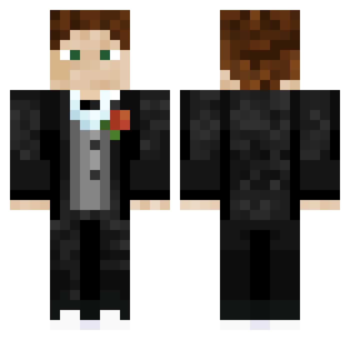 phizo0 Minecraft skin, front and back view