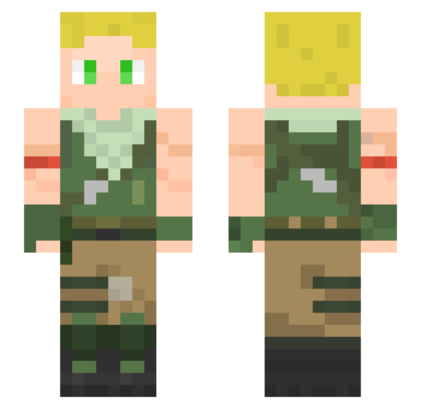 rjemurphy Minecraft skin, front and back view