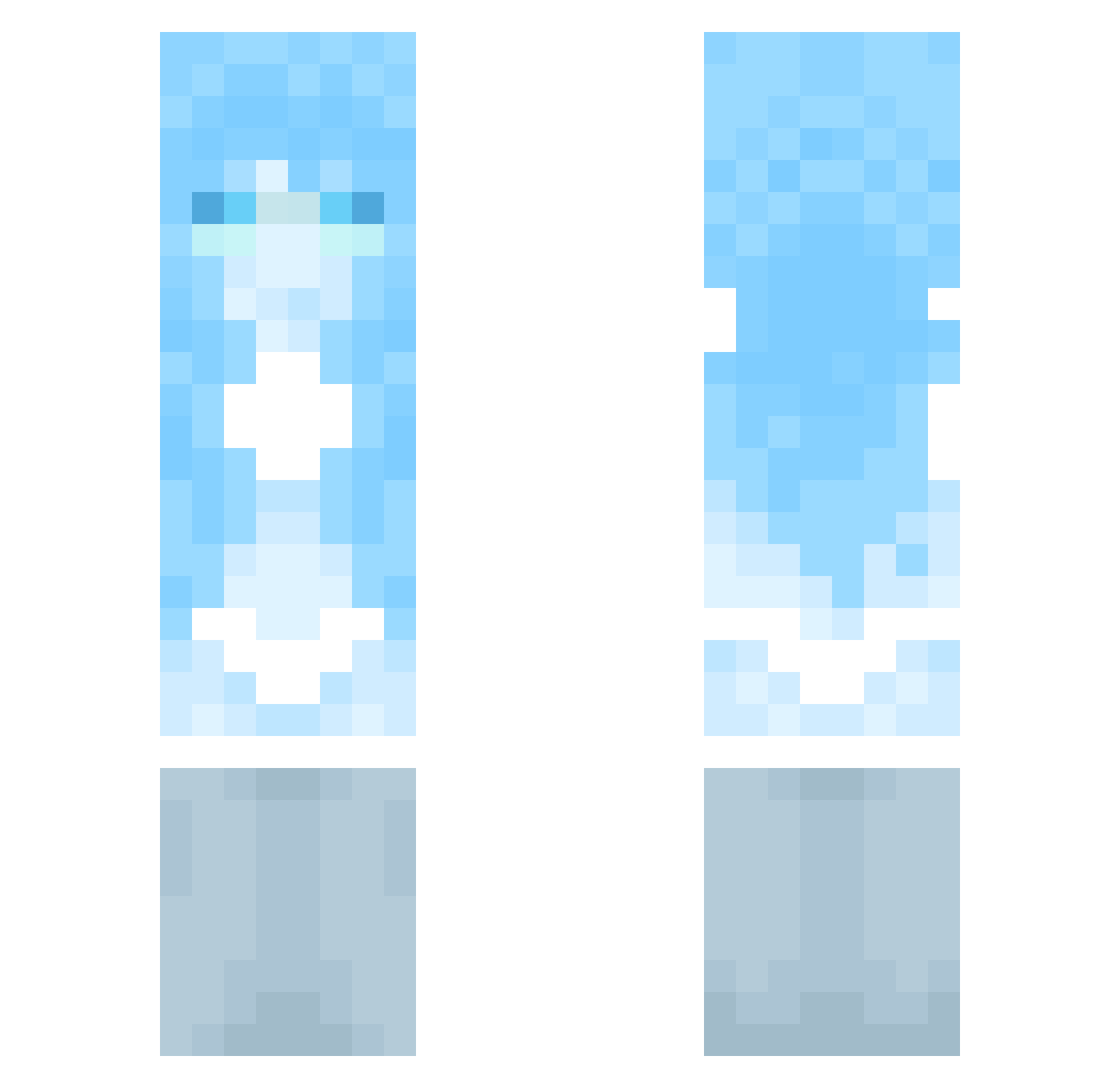 Lynn1ell Minecraft skin, front and back view