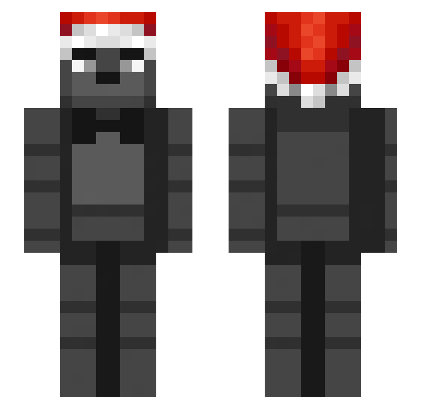 sekenzi Minecraft skin, front and back view