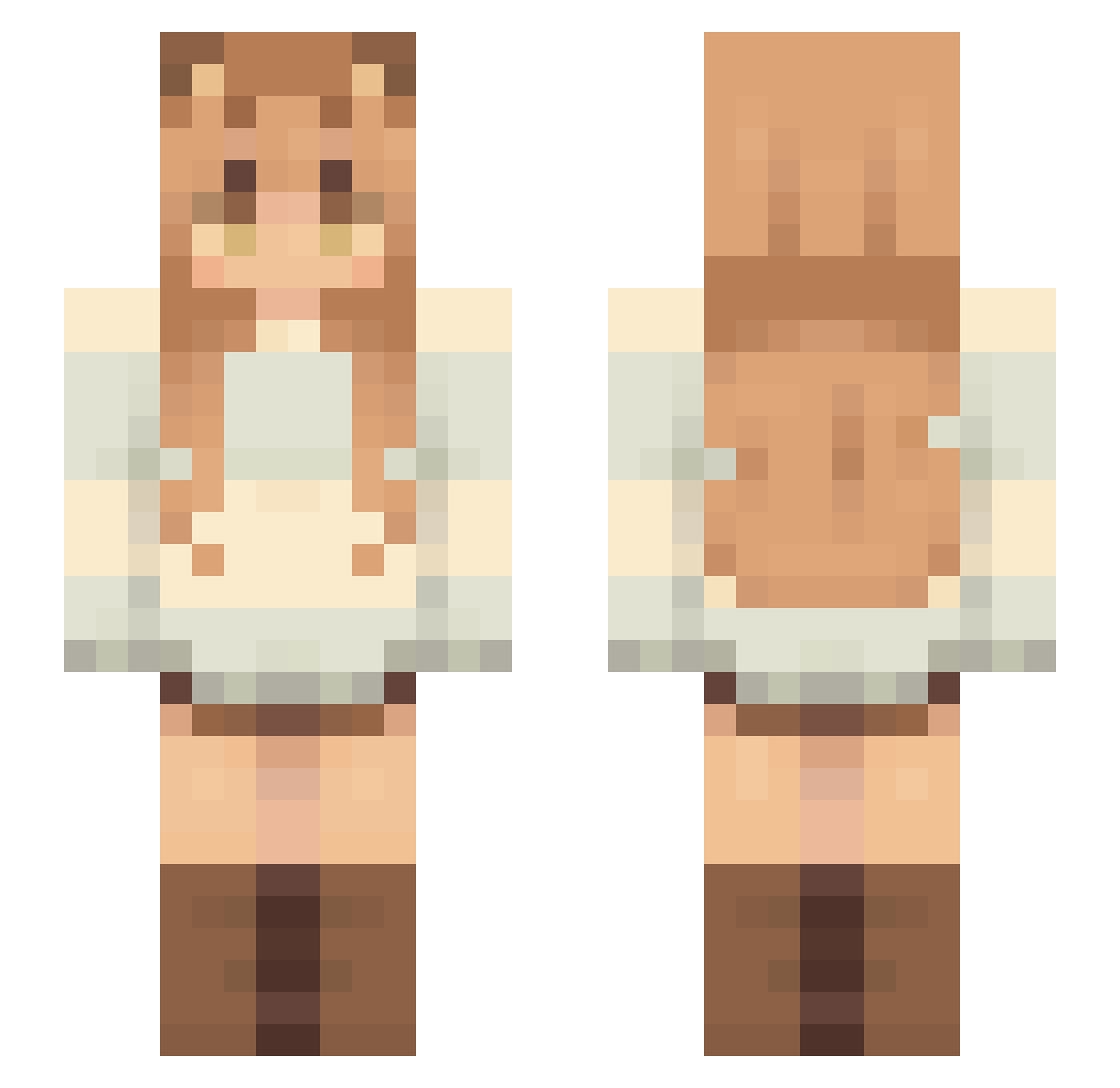 NonstopPrism889 Minecraft skin, front and back view