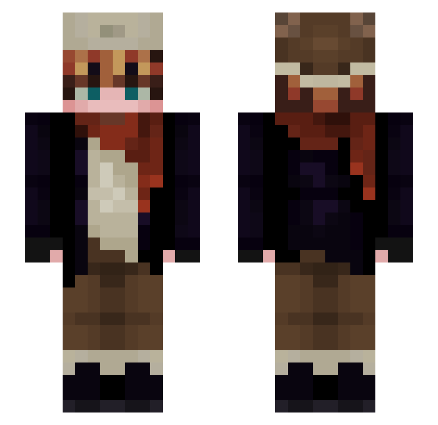 ChefMaple Minecraft skin, front and back view