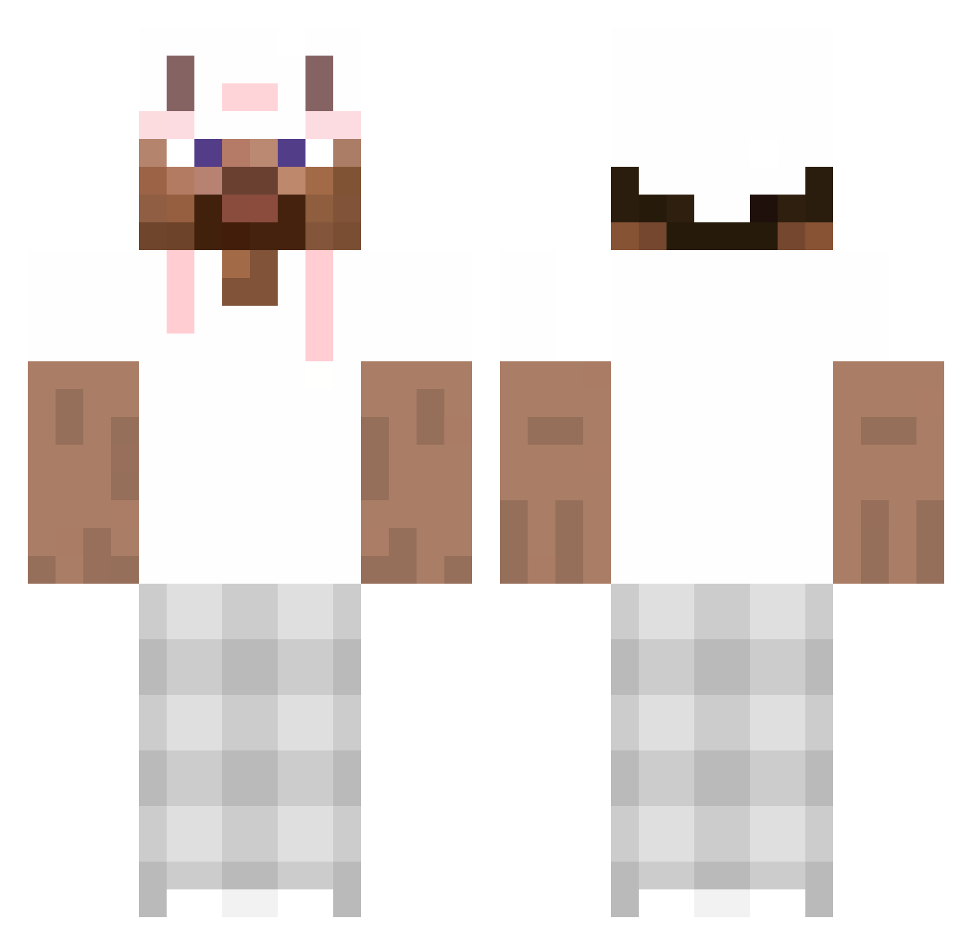 wss012 Minecraft skin, front and back view