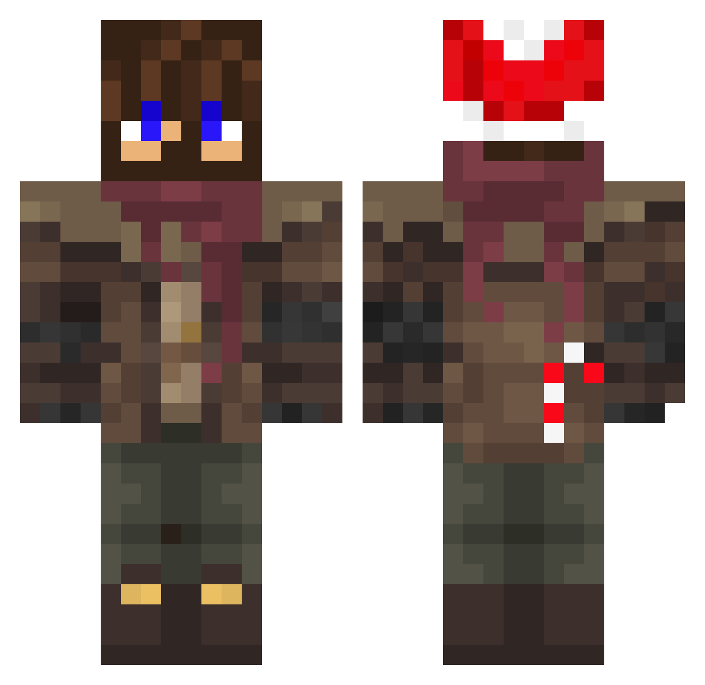 Kaczuszka2 Minecraft skin, front and back view