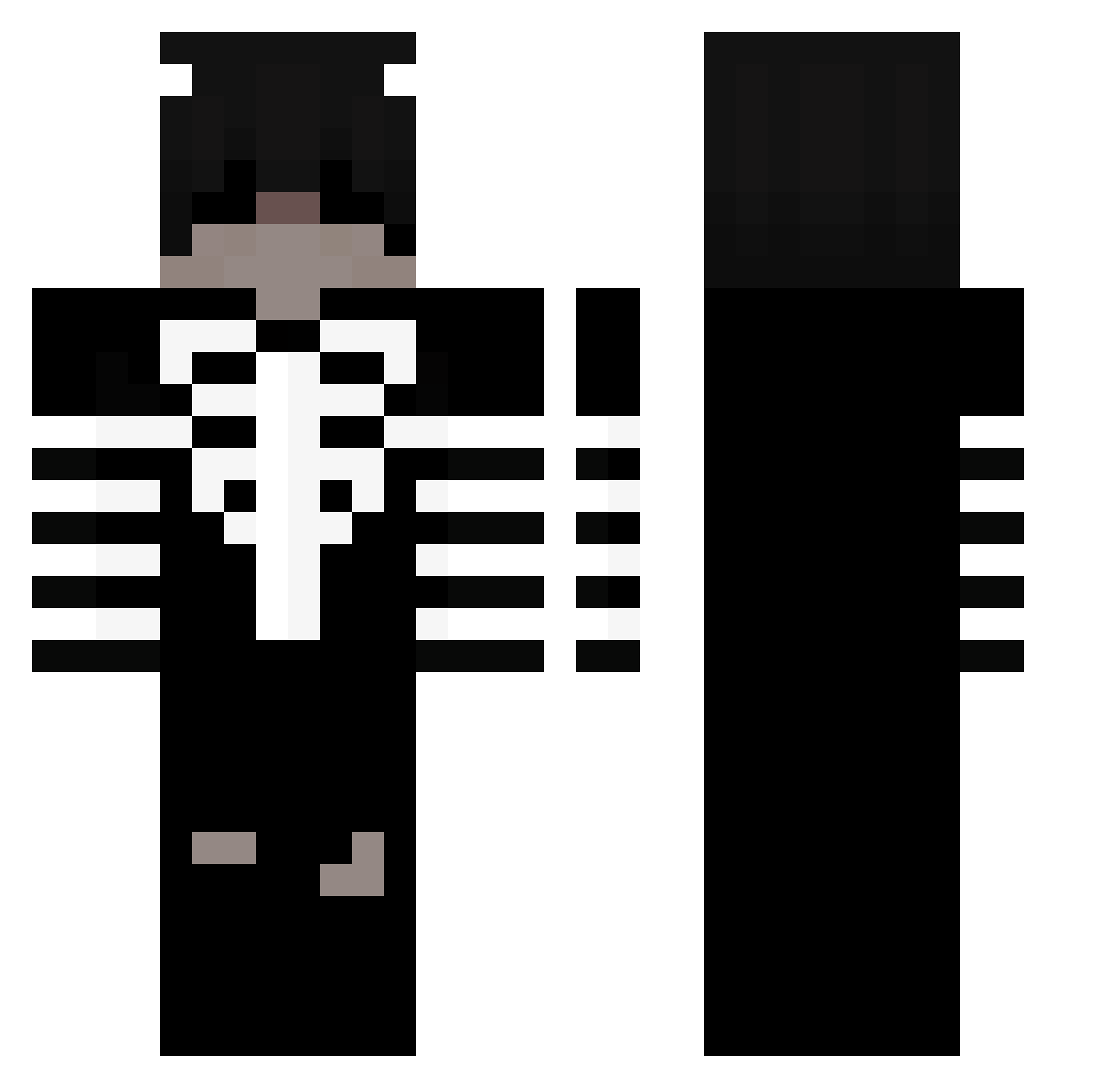 AeTaiyo Minecraft skin, front and back view