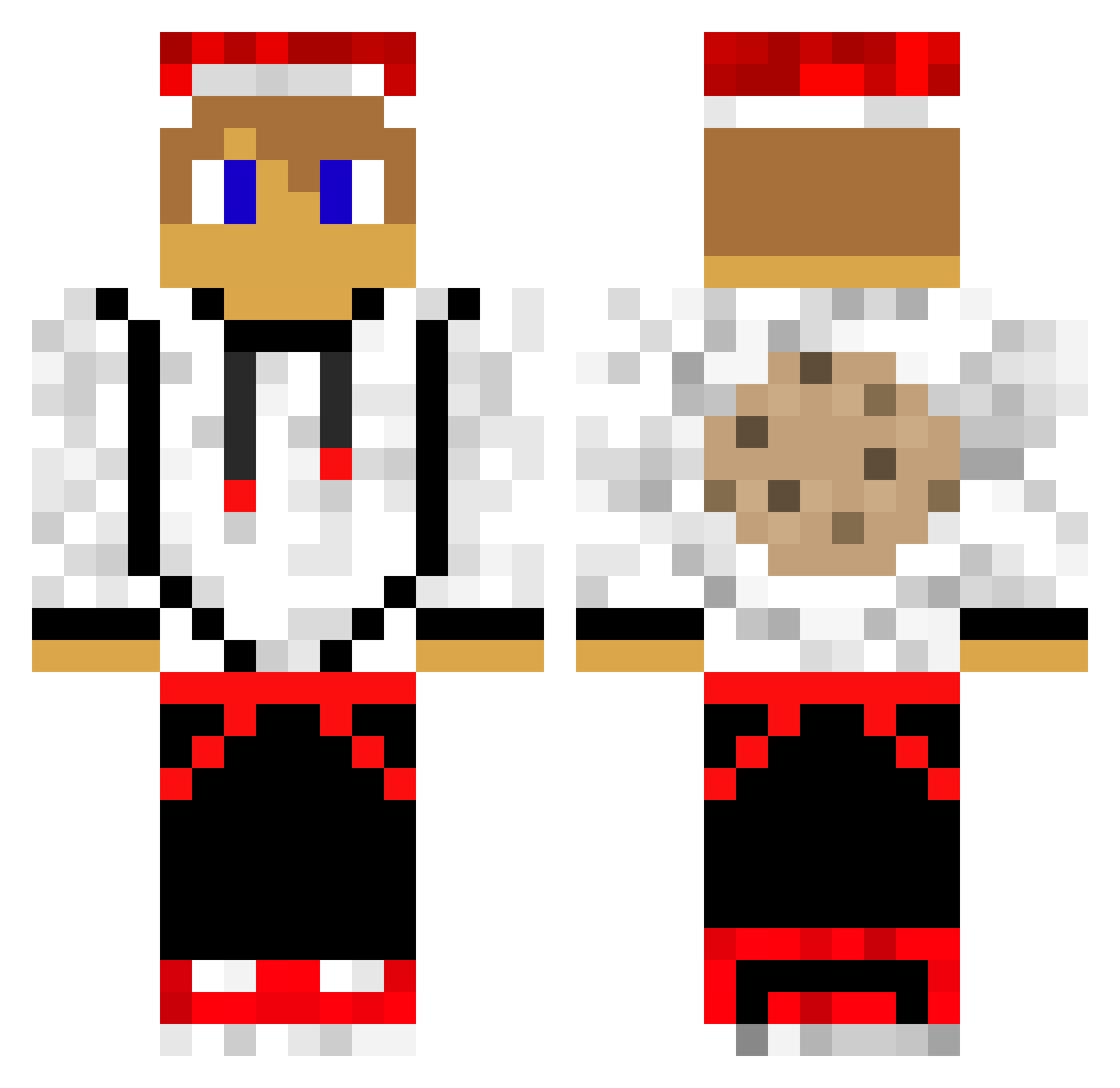 xIamCookie_ Minecraft skin, front and back view