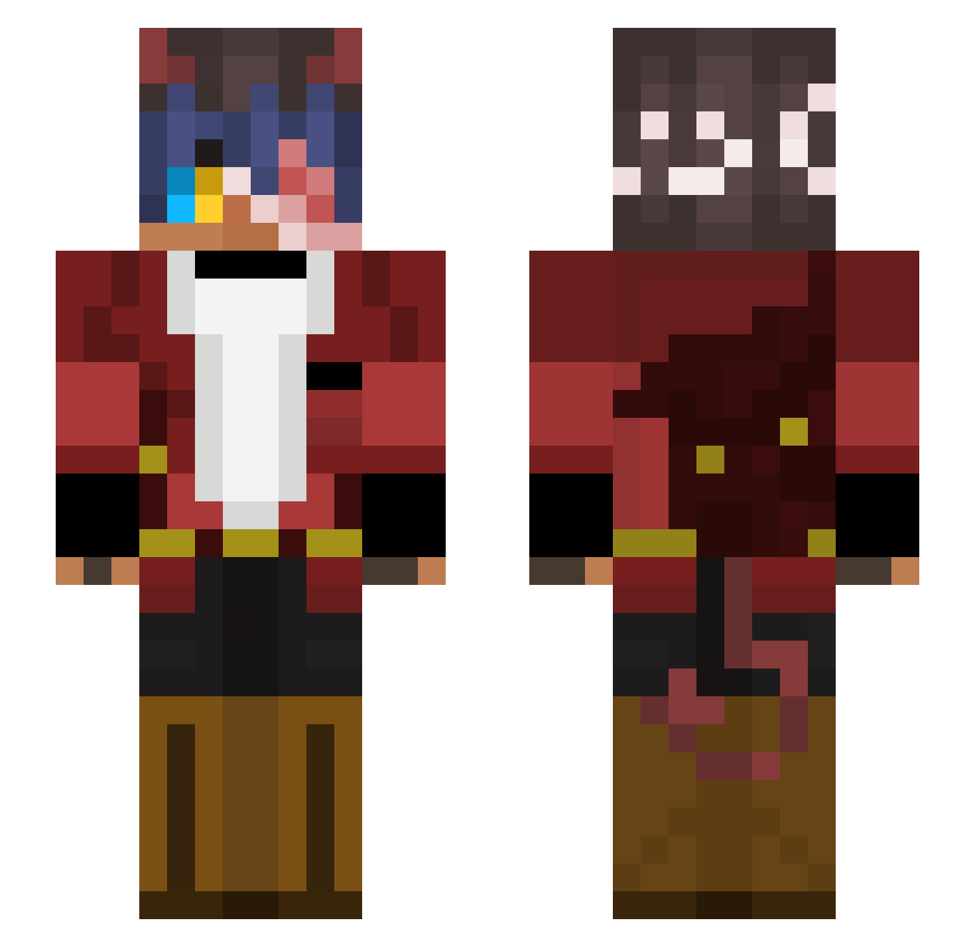 RemyGotLost44 Minecraft skin, front and back view