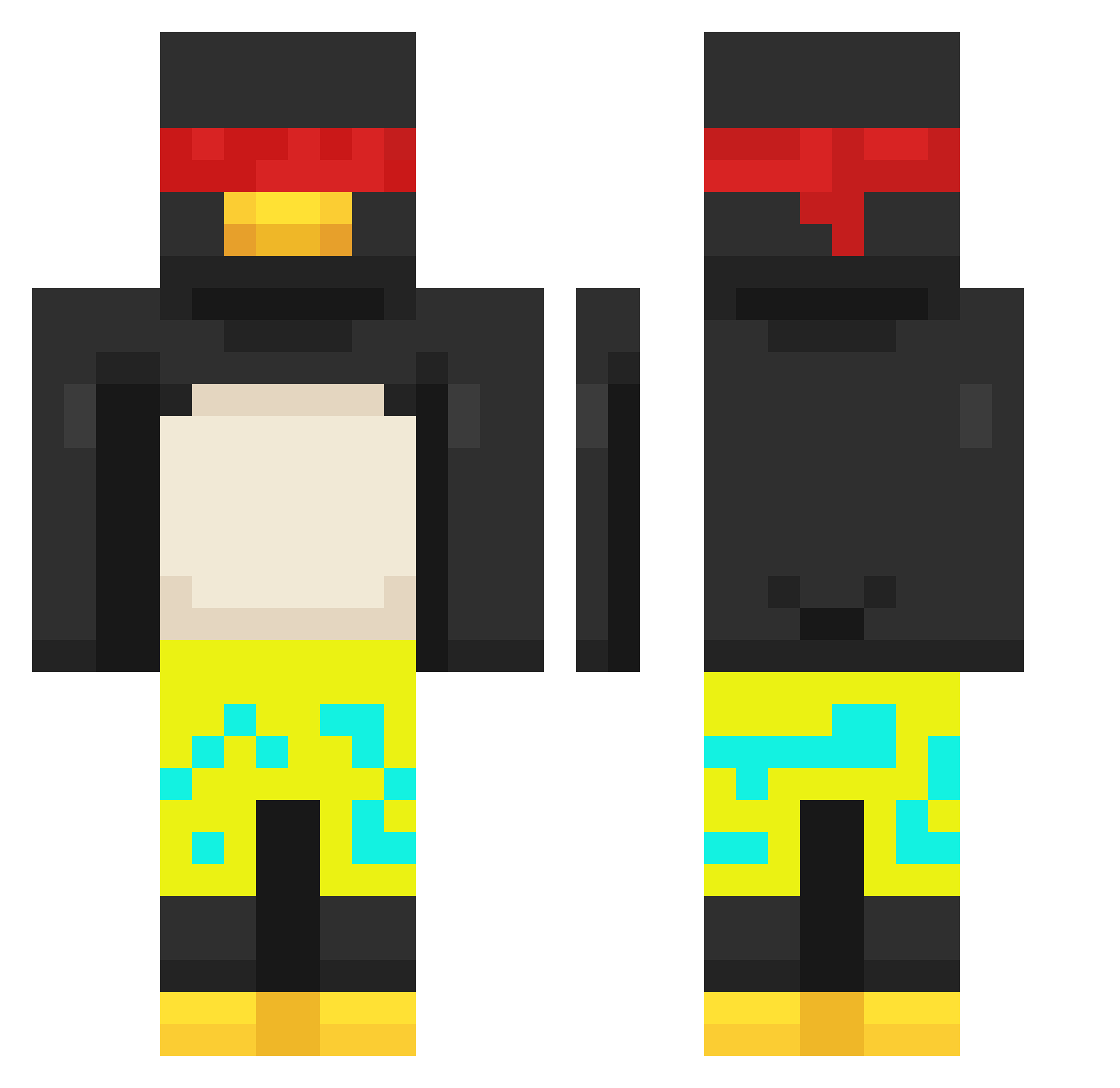 emi3234 Minecraft skin, front and back view