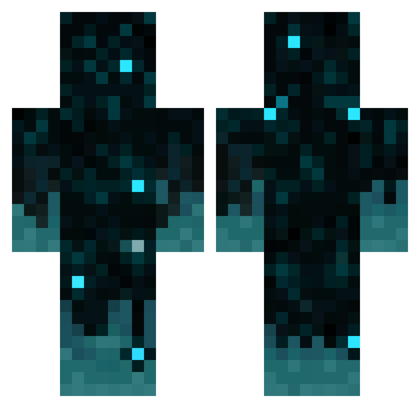 Lucasrus Minecraft skin, front and back view