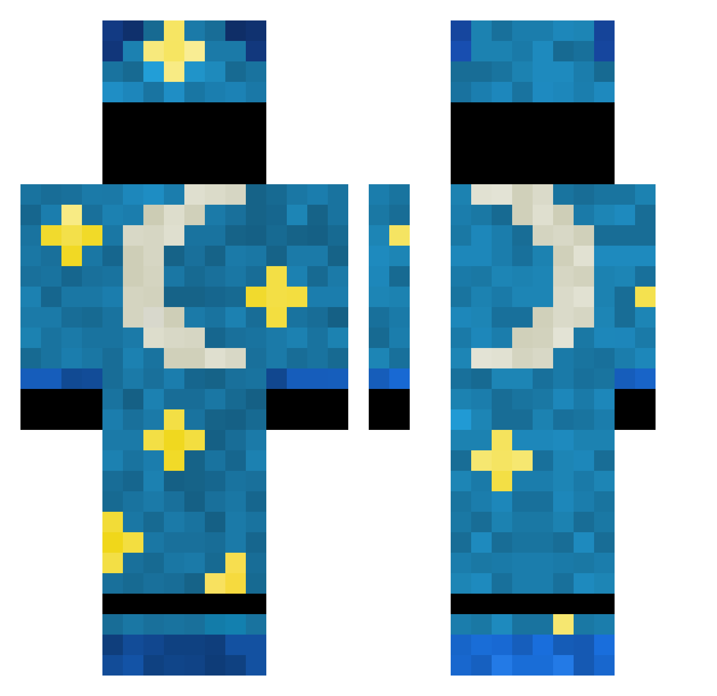 ZokeCat Minecraft skin, front and back view