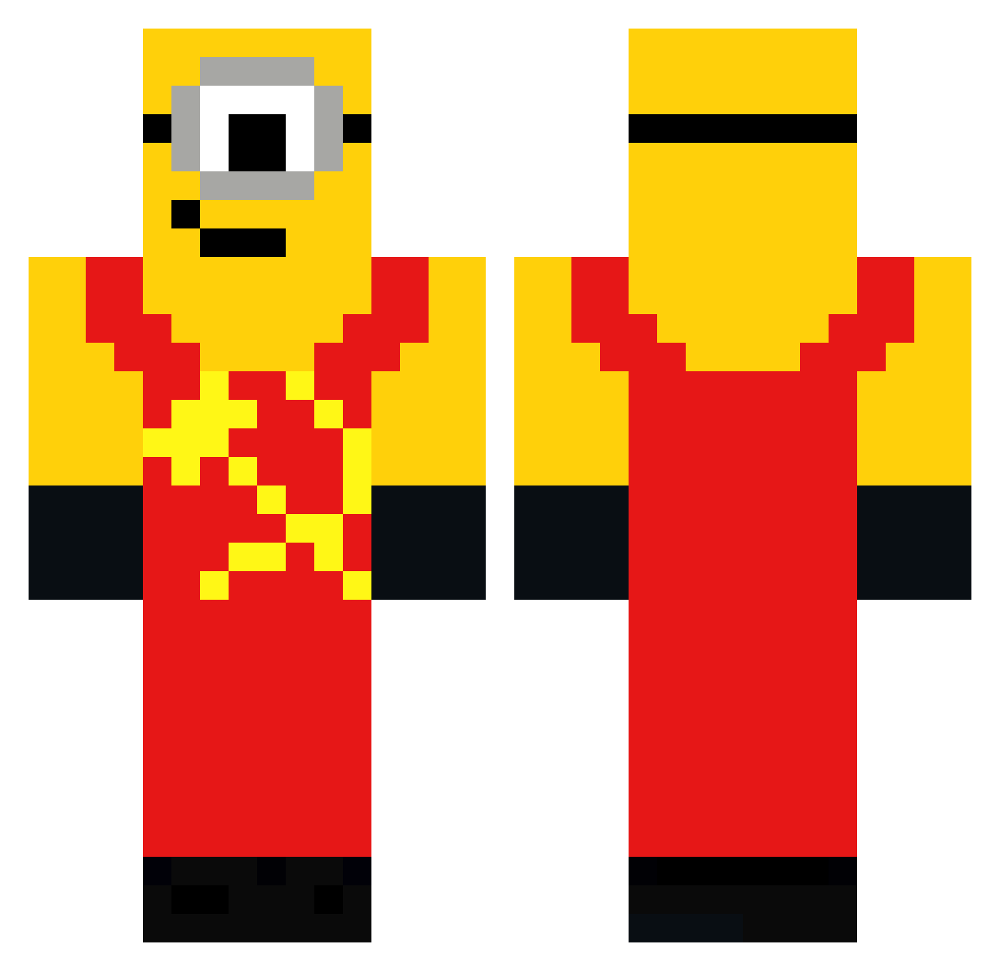 Oreo8rot Minecraft skin, front and back view